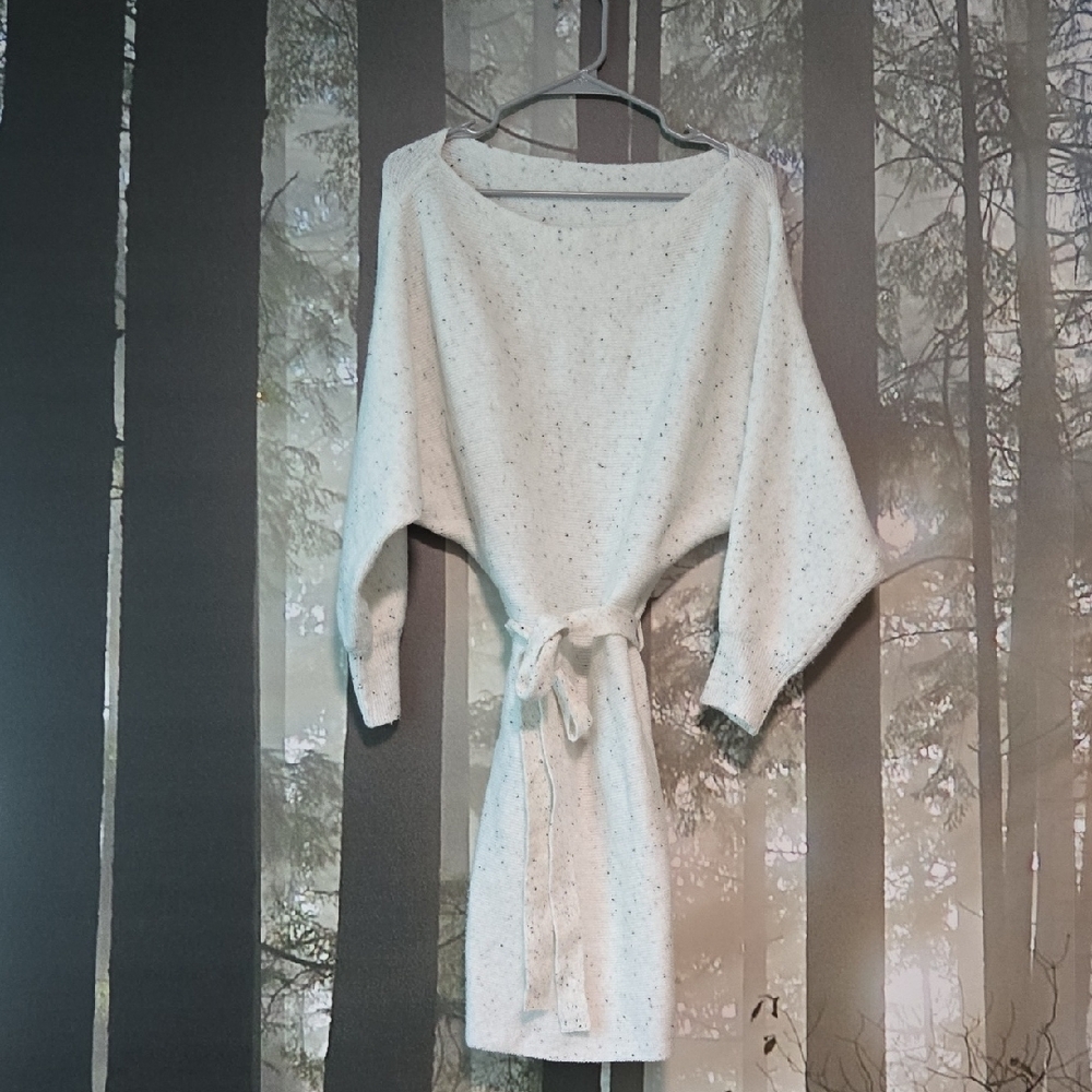 SHEIN Cream Midi Dress with Speckled Design - Picture 2 of 5